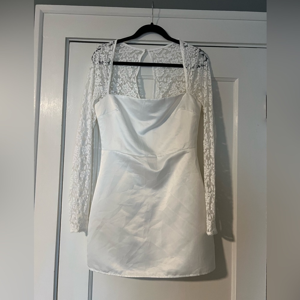 Lulu's White Lace Detail Dress